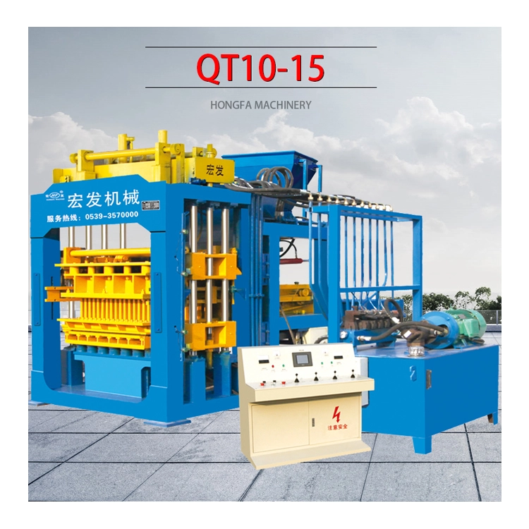 QT10-15 Full Automatic Concrete Brick Making Machine