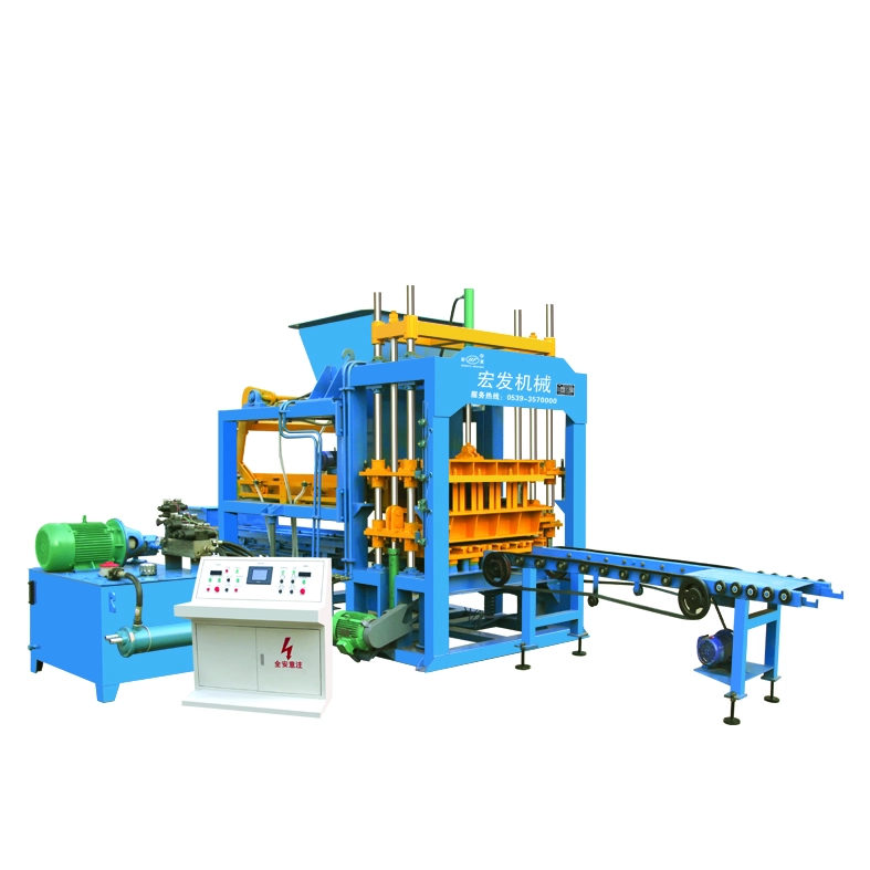 QT5‑15 Concrete Hollow Brick and Paving Brick Making Machine with Vibration Method