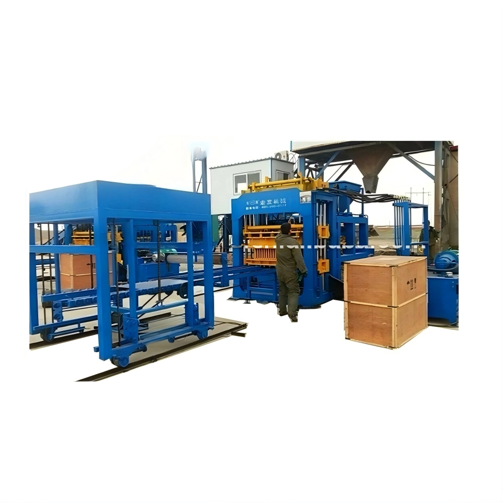 QT5‑15 Automatic Concrete Brick Making Machine | Vibration Molding with PLC‑Controlled Hydraulic Pump