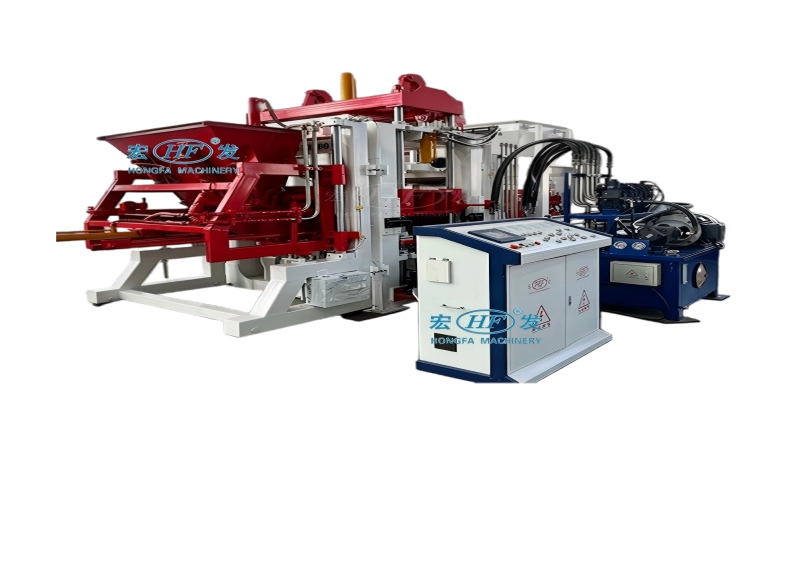 QT10-15 full automatic  concrete block machine hollow brick making machinery