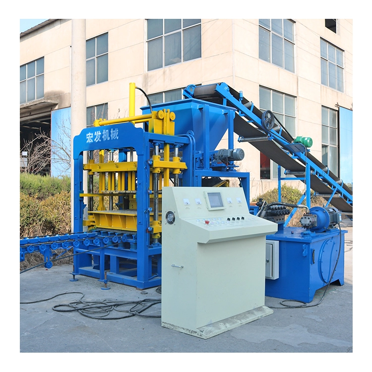 QT4-15S Automatic Concrete Hollow Brick Making Machine in Ghana