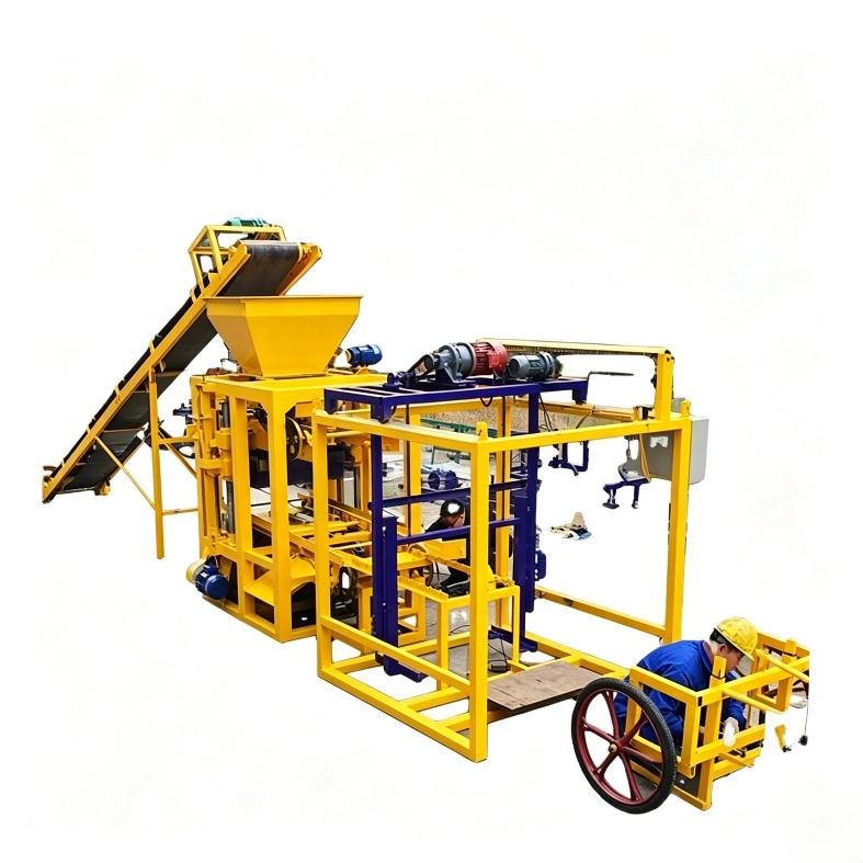 QTJ4-26 High Quality German Tech Semi-automatic Concrete Block Making Machine For Africa Market