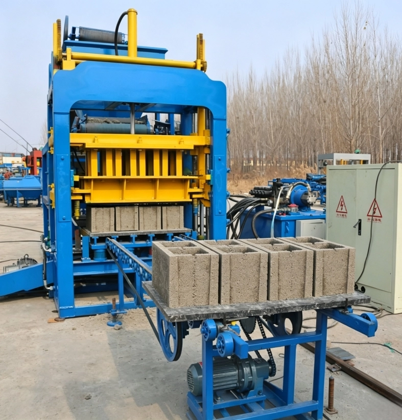 High Yield Hollow Block Production Solution | QT4-15S Fully Automatic Brick Forming Machine