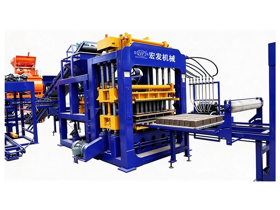 QT12-15 Automatic Concrete Brick Making Machine in Turkish |  Construction Machinery