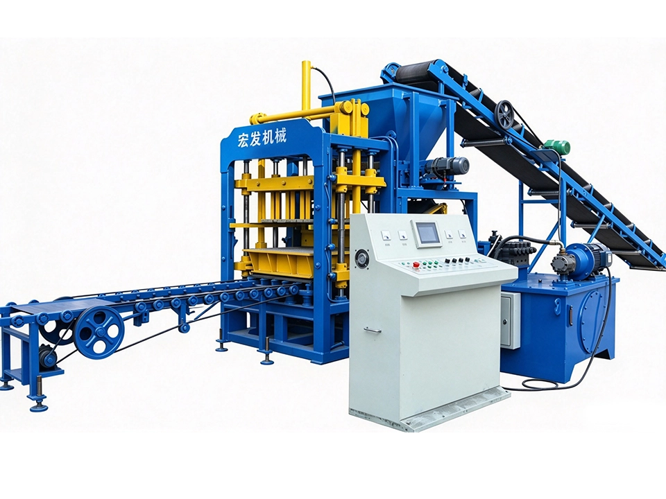 QT4‑15S Full‑automatic Table‑vibration Paving Brick Making Machine | Concrete Paving Brick Production Equipment for Small‑Medium Factories