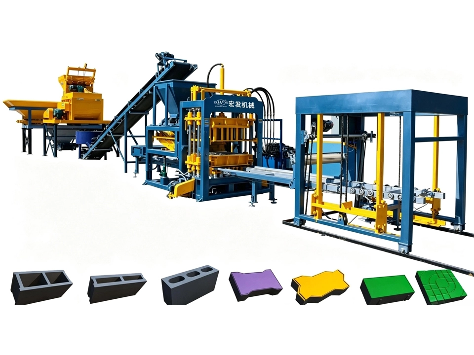 QT6‑15B Hollow Block Making Machine | Automatic Concrete Hollow Brick & Perforated Block Production Equipment