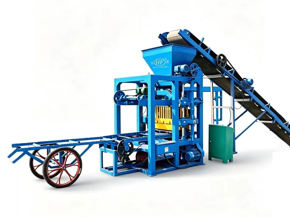 QTJ4-26 High Quality German Tech Semi-automatic Concrete Block Making Machine