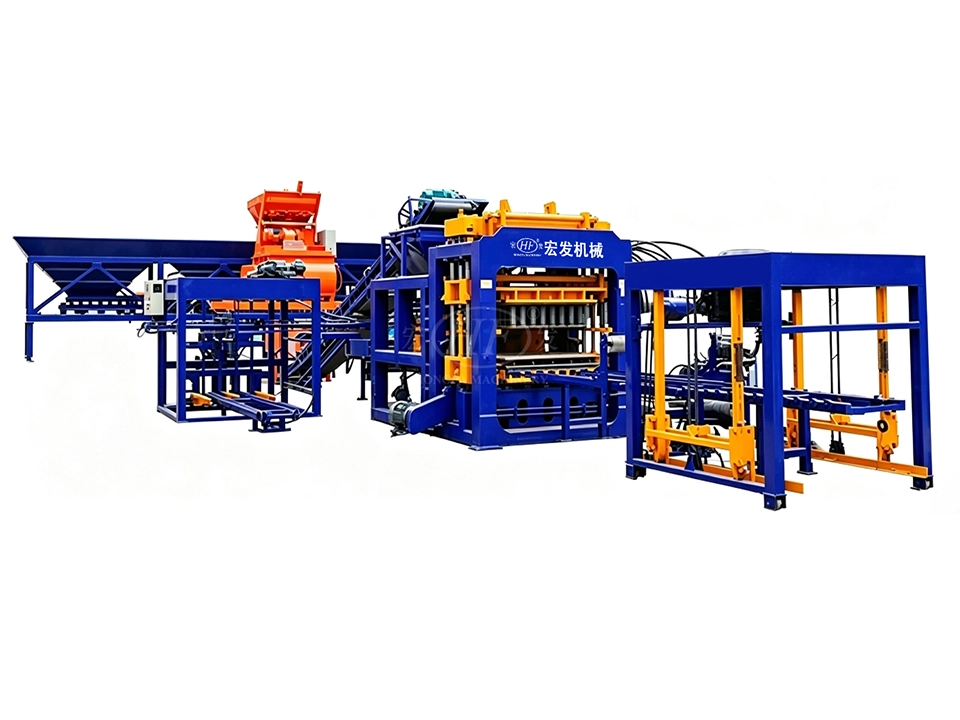QT12-15 Automatic Concrete Brick Making Machine in Turkish |  Construction Machinery