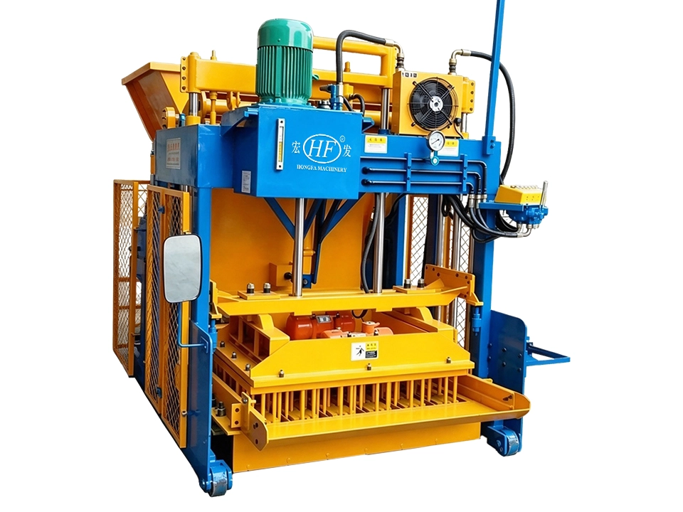 QMJ-12A Semi Automatic Hollow Block Machine | Mobile Pallet-Free Concrete Hollow Brick Production Equipment