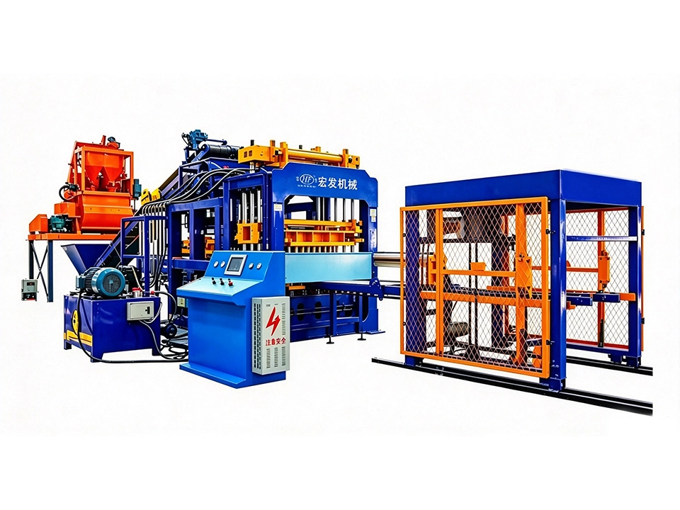 QT8-15 Automatic Concrete Press Brick Making Machine | PLC Hydraulic Cement Brick Production Line