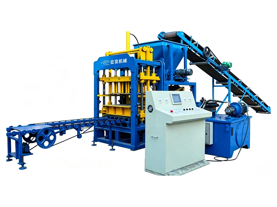 QT4‑25 Automatic Concrete Brick Machine | PLC Full‑automatic Brick Production Line for Solid Waste Recycling
