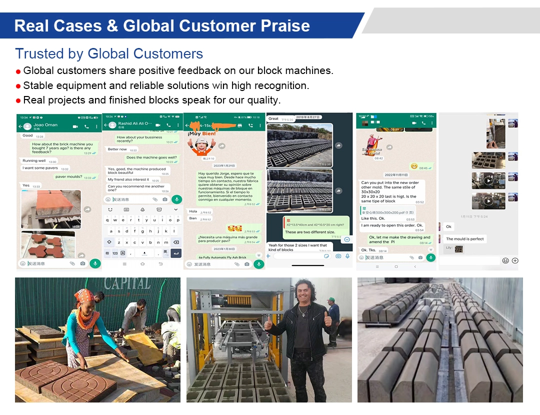 customer praise and project feedback of QT8-15 concrete brick machine customer praise and project feedback of QT8-15 concrete brick machine