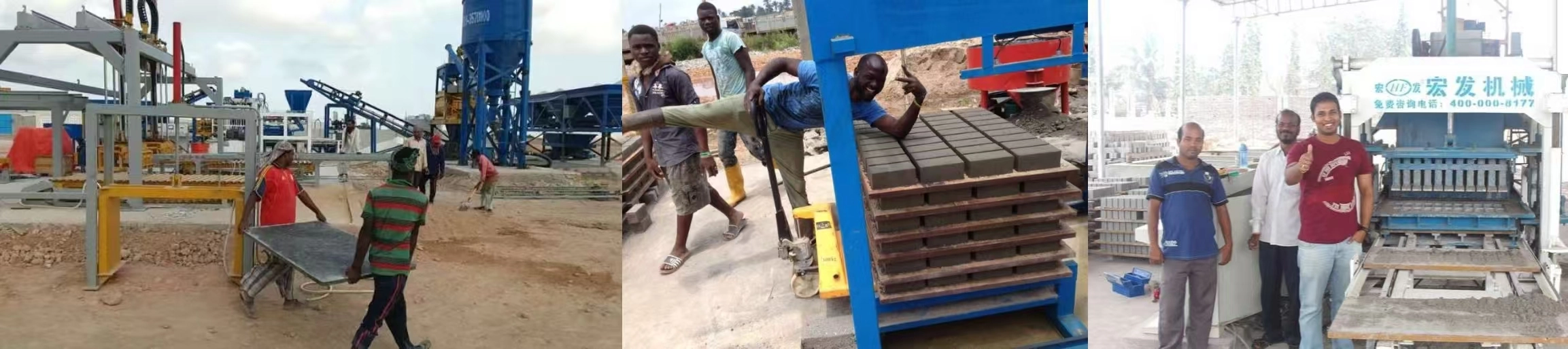QT8-15 automatic brick making machine in Africa