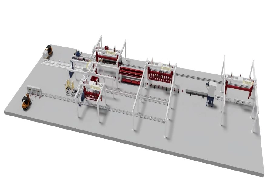 Package with pallets section