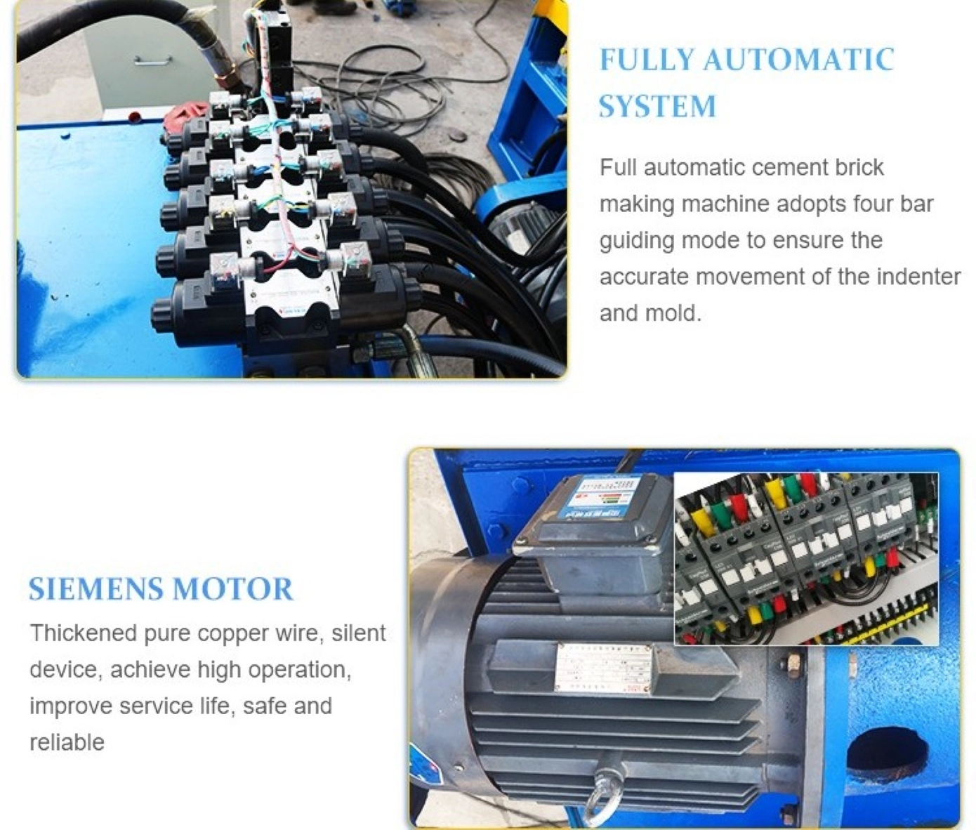 key electrical parts of QT4-15S concrete hollow solid brick machine