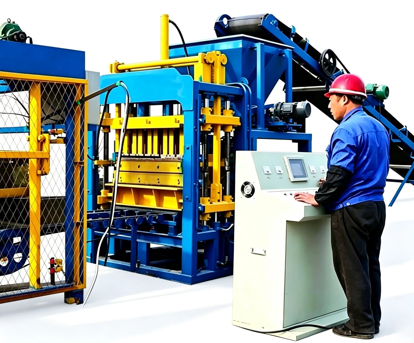 QT4-15C concrete brick machine