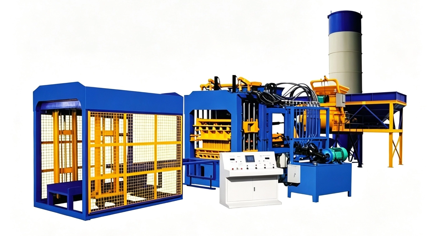 QT5-15 concrete brick making machine