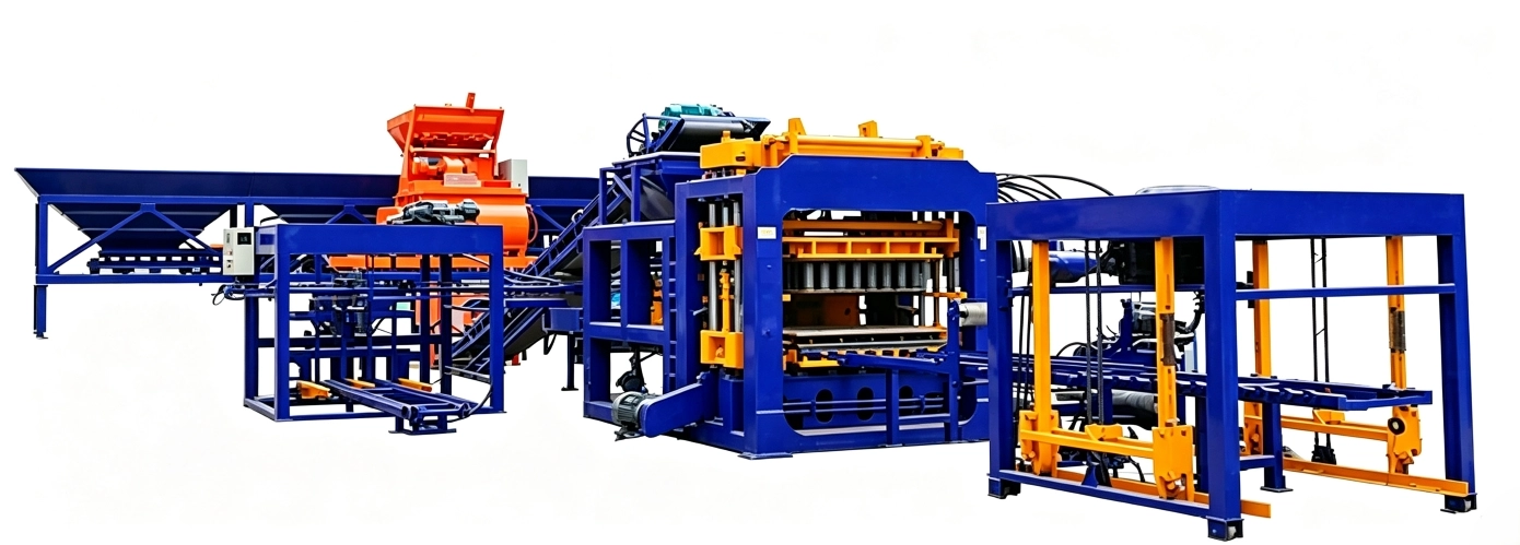 QT12-15 fully automatic concrete brick making machine