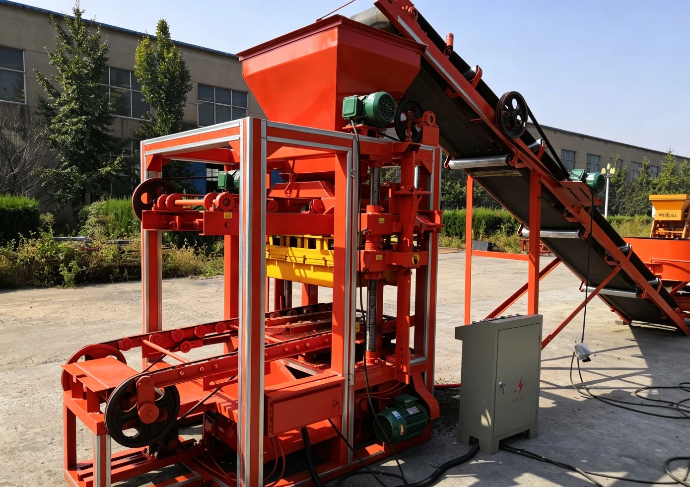 QTJ4-26 Hf Industry Semi-automatic Concrete Hollow Block Making Machine QTJ4-26 Hf Industry Semi-automatic Concrete Hollow Block Making Machine