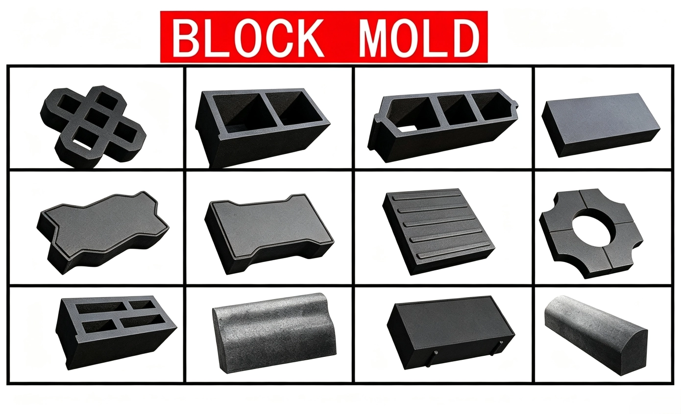 block molds of QT4-25 concrete block machine block molds of QT4-25 concrete block machine