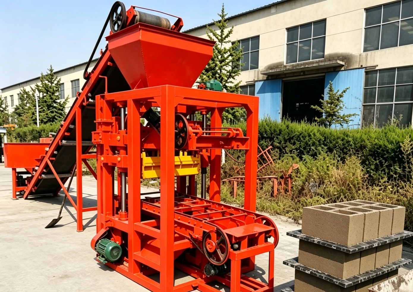 QTJ4-26 semi-automatic concrete block making machine QTJ4-26 semi-automatic concrete block making machine