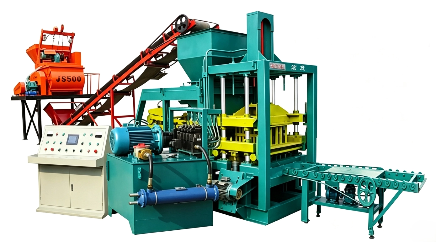 QT4‑15B Automatic Hydraulic Concrete Brick Making Machine QT4‑15B Automatic Hydraulic Concrete Brick Making Machine