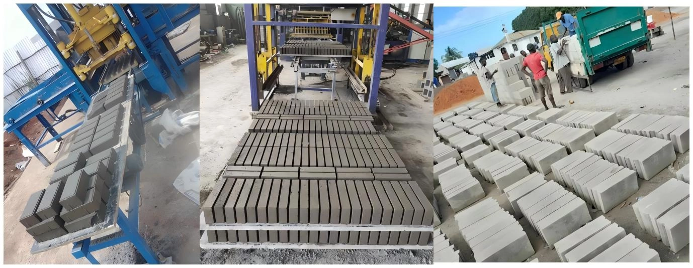 QT4‑25C Automatic Concrete Block Forming Machine Overseas Production Case QT4‑25C Automatic Concrete Block Forming Machine Overseas Production Case