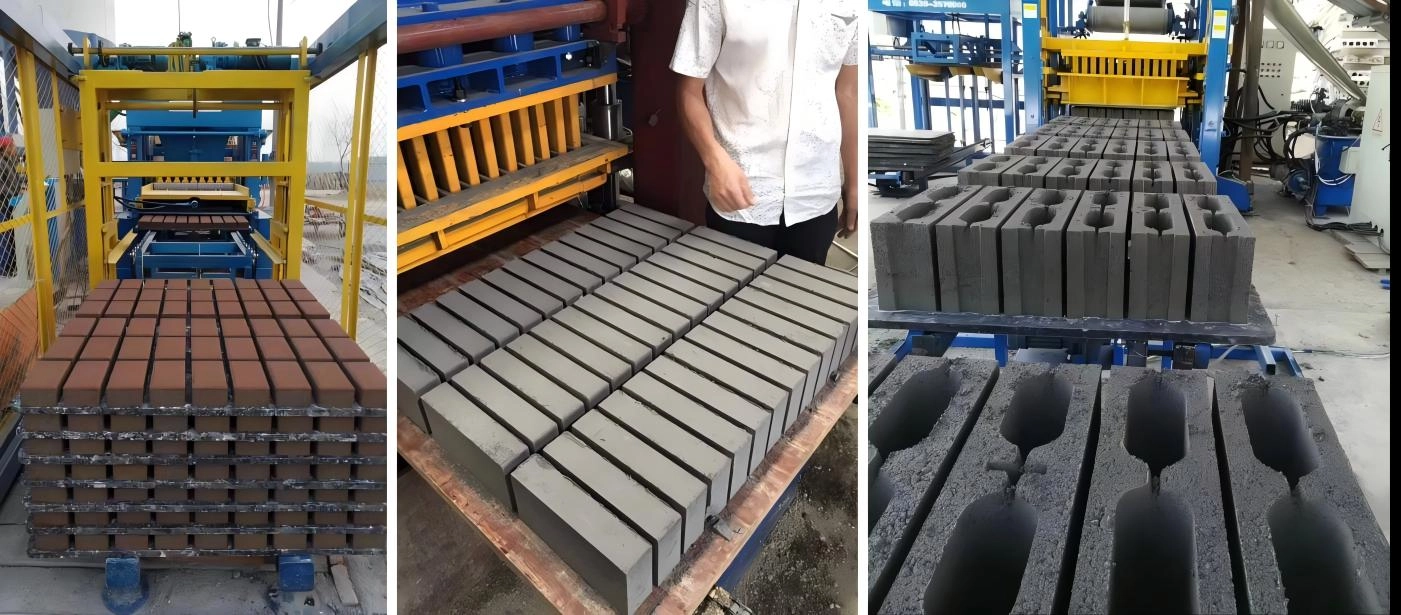 Brick Products of QT4‑25C Automatic Concrete Brick Making Machine Brick Products of QT4‑25C Automatic Concrete Brick Making Machine