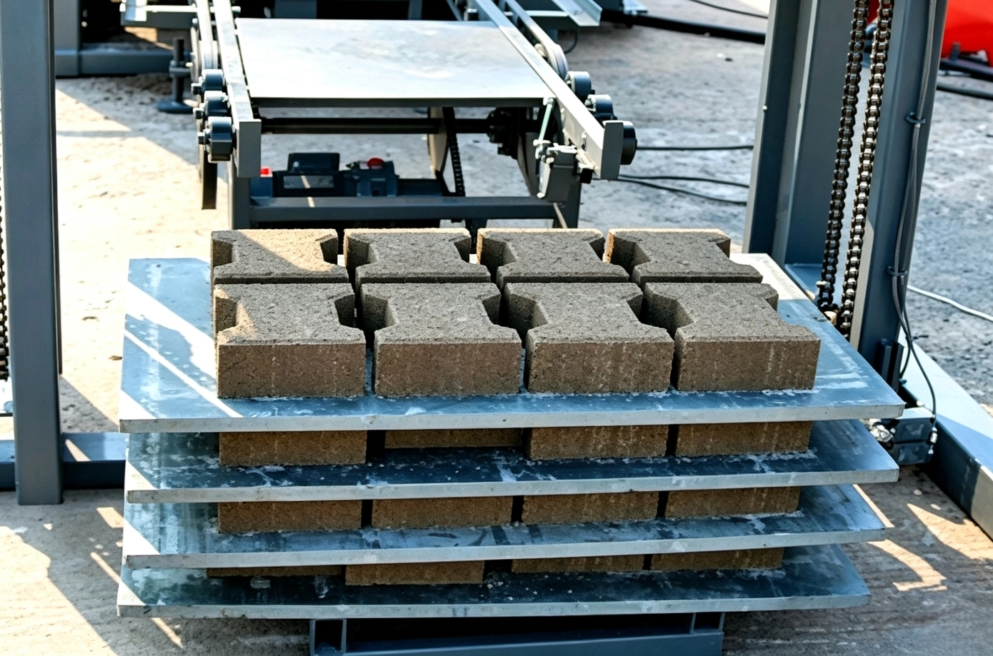 Paver from QT4‑25 Fully‑Automatic Paving Brick Making Machine Paver from QT4‑25 Fully‑Automatic Paving Brick Making Machine