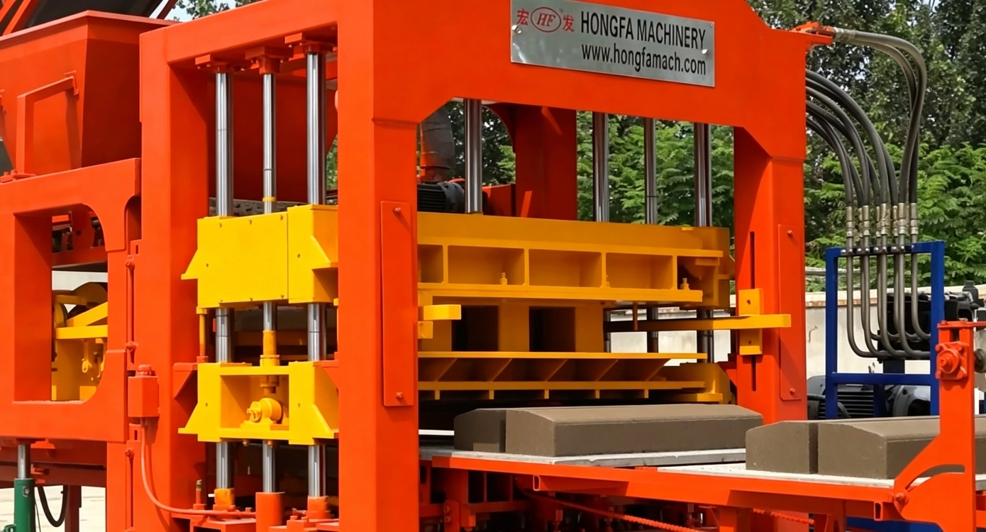 Curbstone from QT12‑15 Fully Automatic Concrete Curb Stone Making Machine