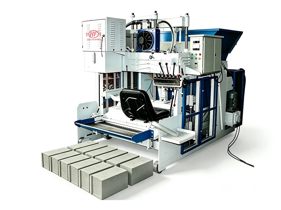 QMJ‑12A Pallet-Free Mobile Block Making Machine | Hongfa High Output Concrete Solid Brick Forming Host