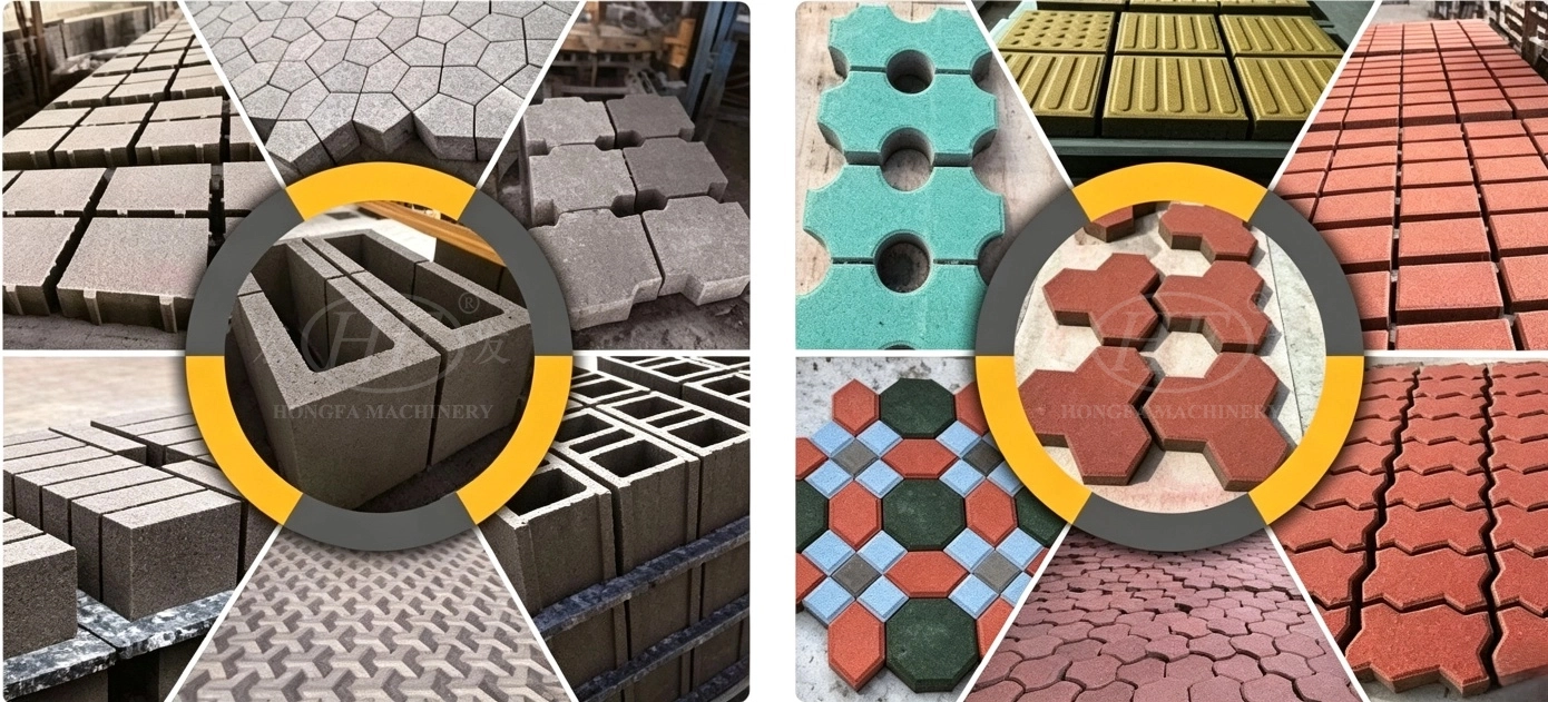 Bricks from QT8-15 Fully Automatic Hydraulic Brick Making Machine