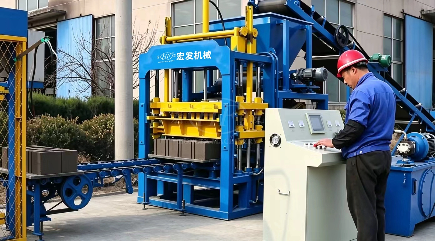 PLC of QT4-15S Fully Automatic Concrete Brick Machine