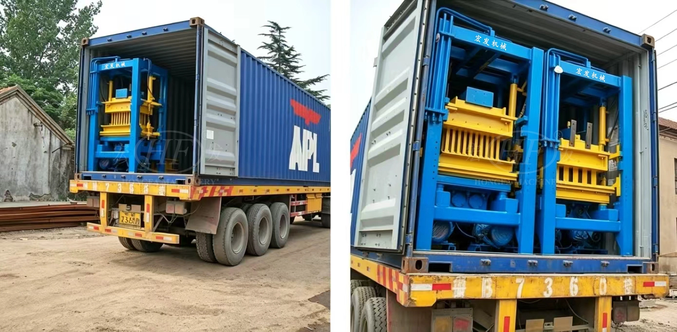 Overseas Export Packing of QT3-15 Fully-automatic Concrete Brick Machine