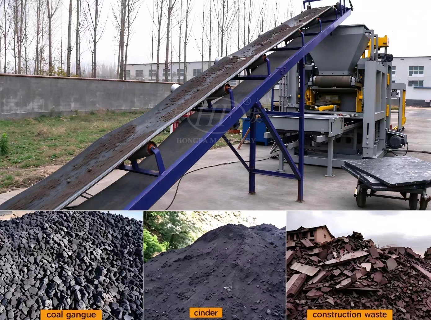 Raw Material of QT8-15 Fully Automatic Hydraulic Concrete Brick Making Machine