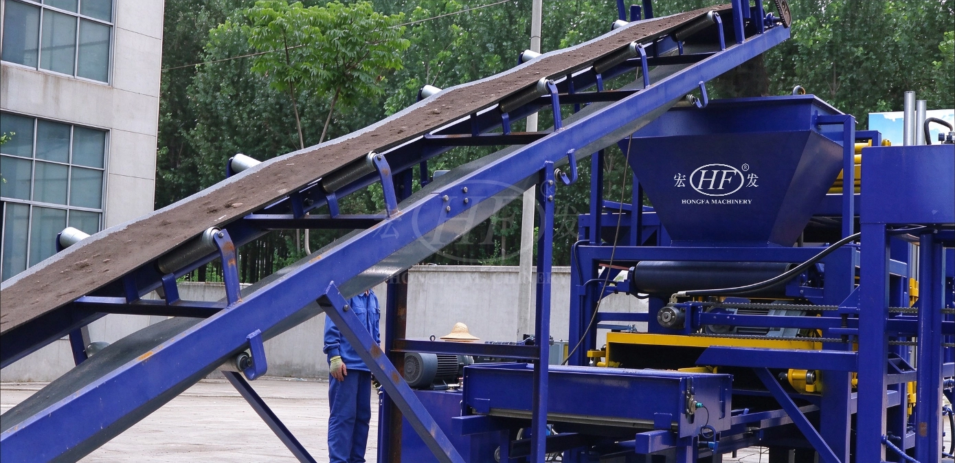 Raw Material of QT5‑15 Automatic Concrete Brick Making Machine