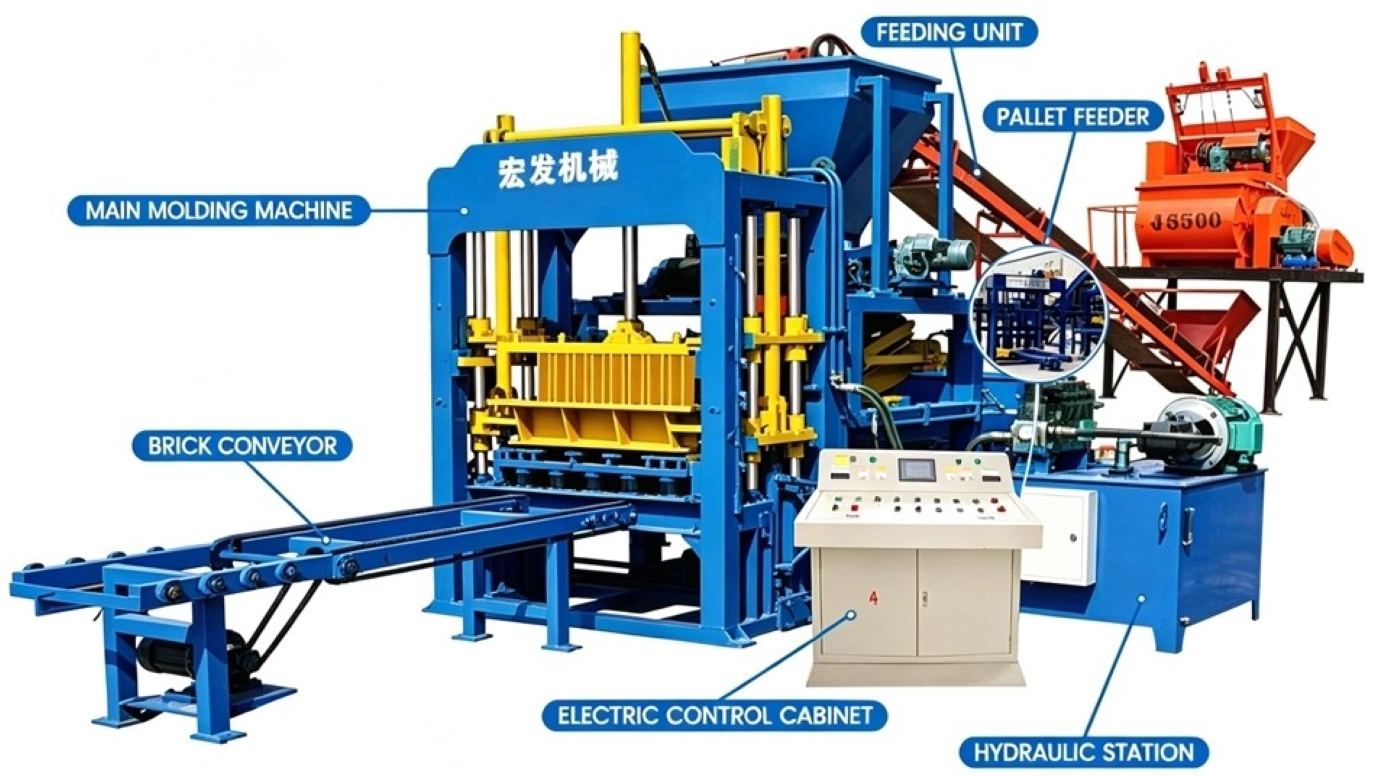 QT4-15 Fully Automatic Concrete Solid Brick Making Machine QT4-15 Fully Automatic Concrete Solid Brick Making Machine