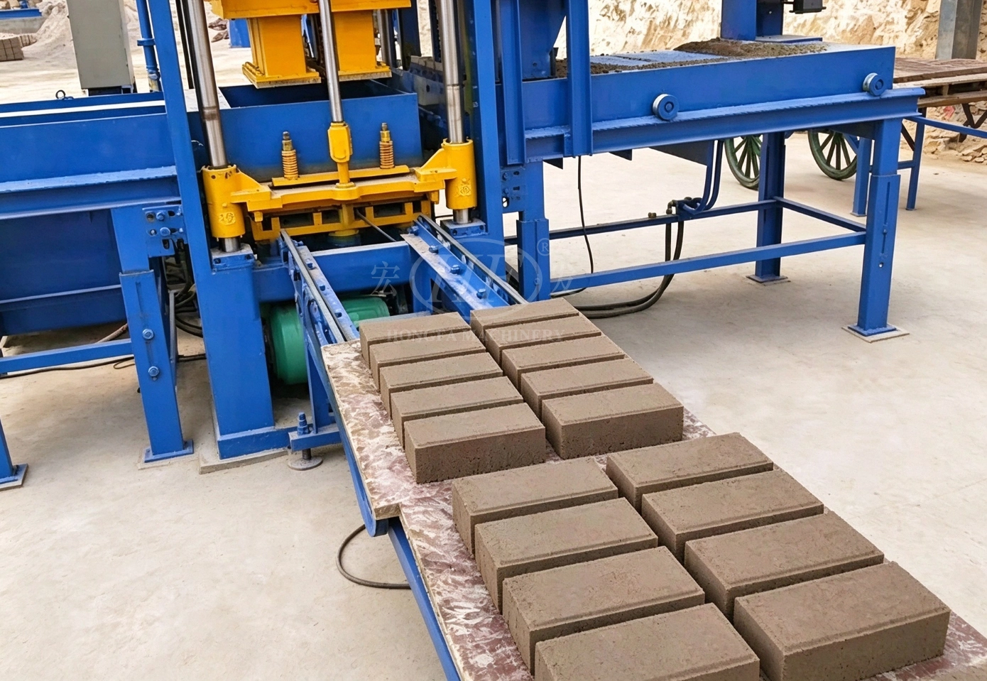 Solid Brick from QT3‑15 Fully‑Automatic Solid Brick Making Machine