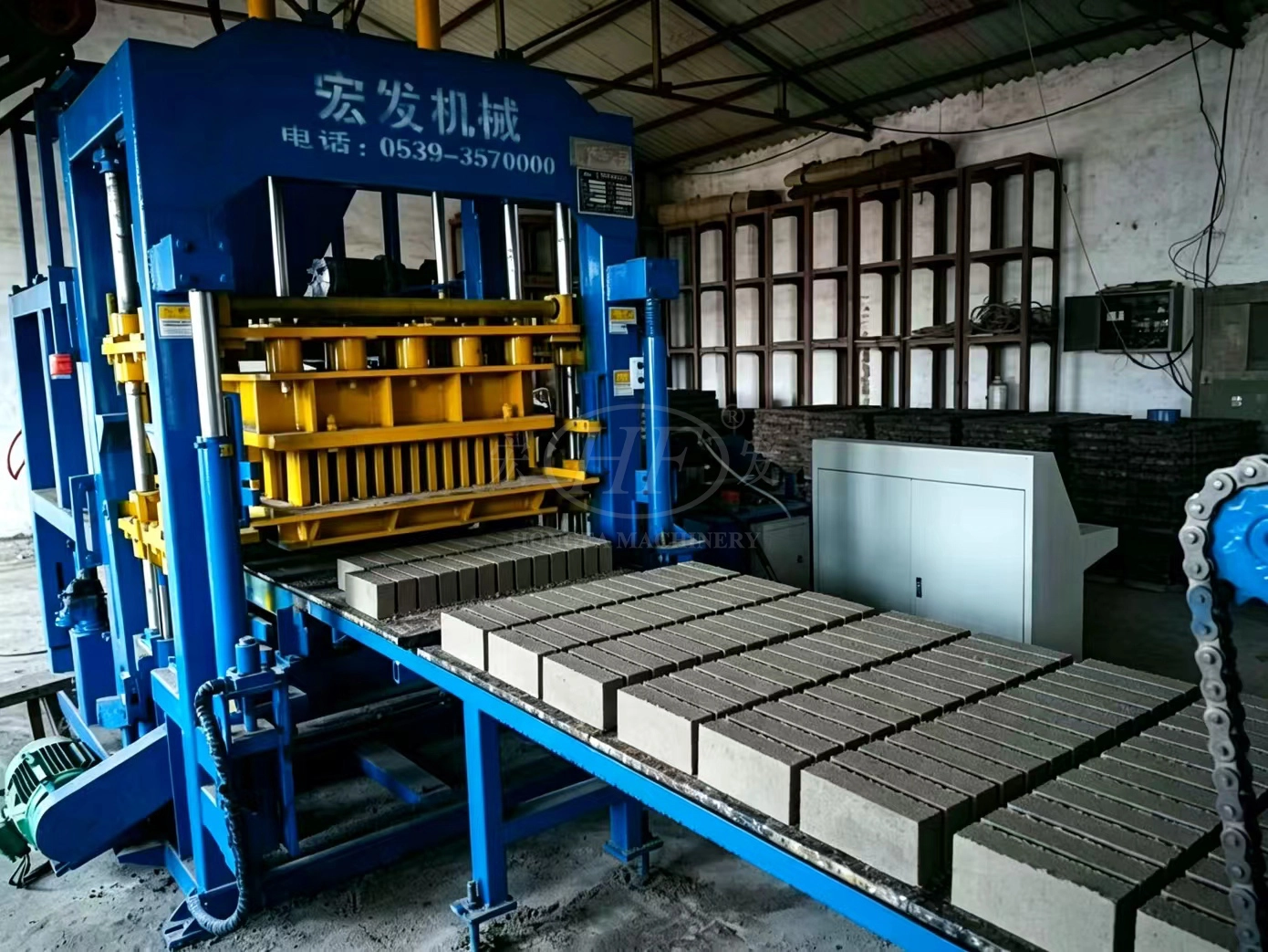 Solid Brick from QT4‑15C Automatic Concrete Solid Brick Making Machine