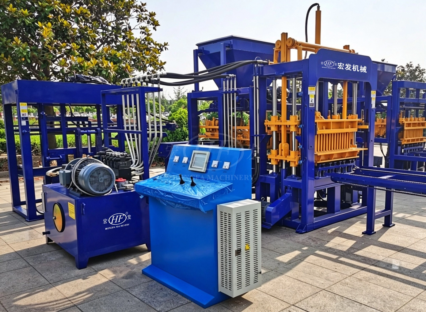 QT4‑15C Automatic Concrete Solid Brick Making Machine