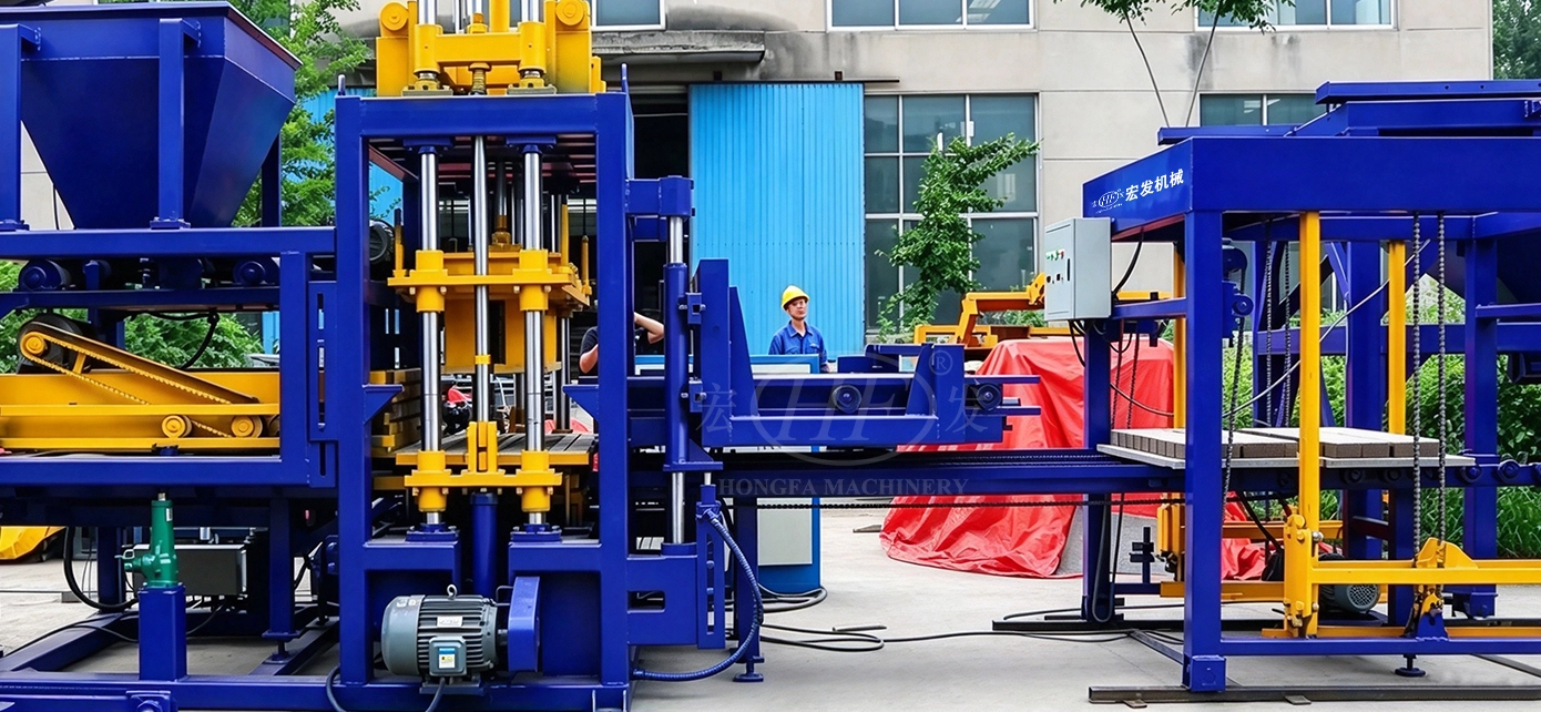 Solid Brick from QT5‑15 Automatic Concrete Solid Brick Making Machine Solid Brick from QT5‑15 Automatic Concrete Solid Brick Making Machine