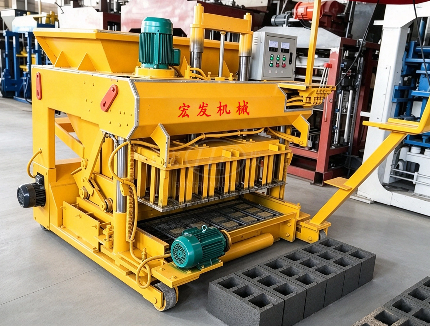 Hollow Brick from QMJ6‑30 Mobile Pallet‑free Hollow Block Forming Machine Hollow Brick from QMJ6‑30 Mobile Pallet‑free Hollow Block Forming Machine