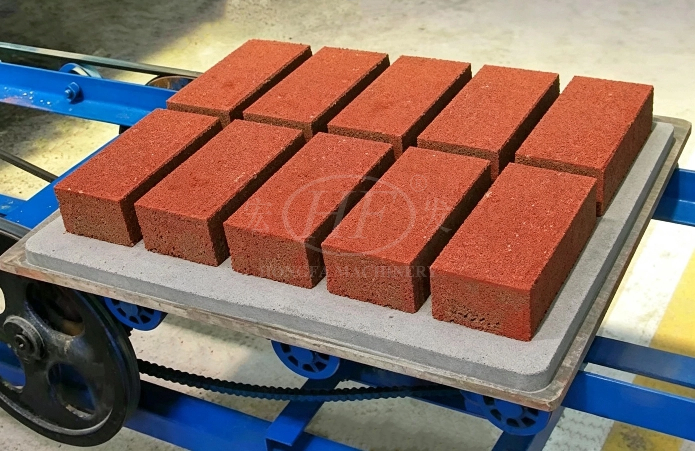 Color Paver from QTF3‑20 Automatic Paver Brick Production Line Color Paver from QTF3‑20 Automatic Paver Brick Production Line
