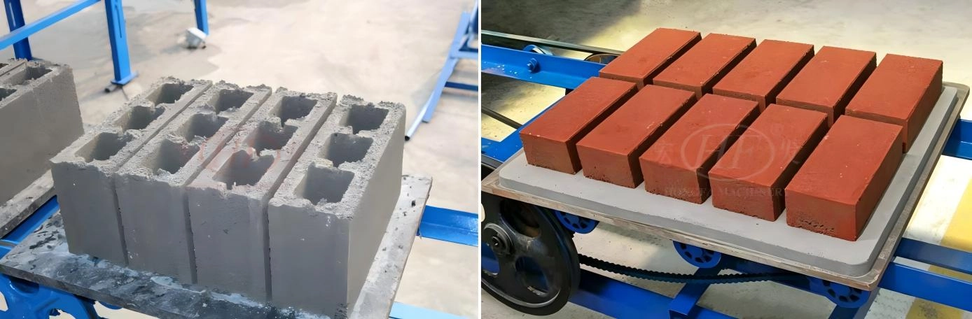 Finished Bricks from QTF3-20 Fully-automatic Concrete Brick Machine Finished Bricks from QTF3-20 Fully-automatic Concrete Brick Machine