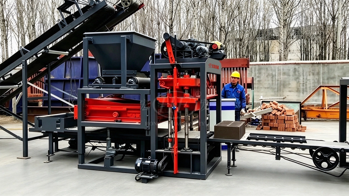 QT4‑25C Semi Automatic Concrete Block Production Line QT4‑25C Semi Automatic Concrete Block Production Line