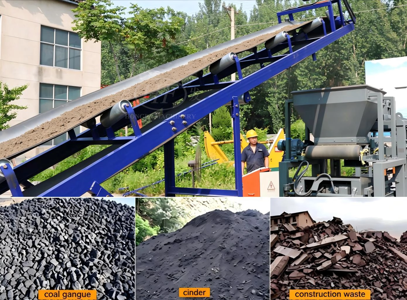 Raw Material of QT4‑25C Automatic Brick Making Machine